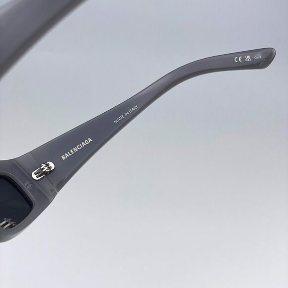 Balenciaga BB0266S 003 Sunglasses Grey Rectangle Unisex - Picture 11 of 13